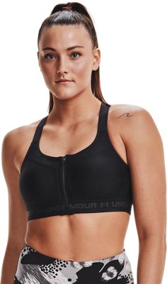 under armor zip front sports bra