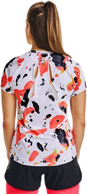 Under Armour Women's UA Qualifier Run Iso-Chill Upstream Camo Short Sleeve. 1