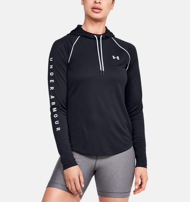 Women's UA Velocity hoodie, Black , , Black , Click to view full size