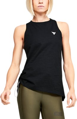 Under Armour Women's Project Rock Aloha Camo Tank Top Black Size S 