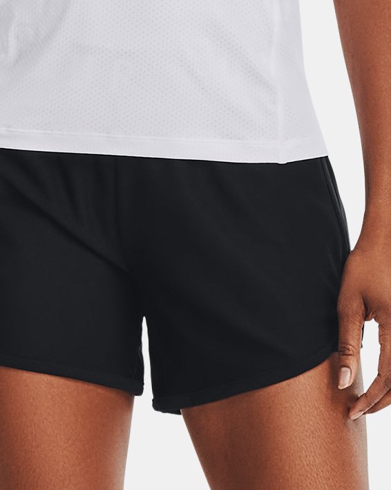 Damen UA Play Up 5" Shorts, Black, pdpMainDesktop image number 2