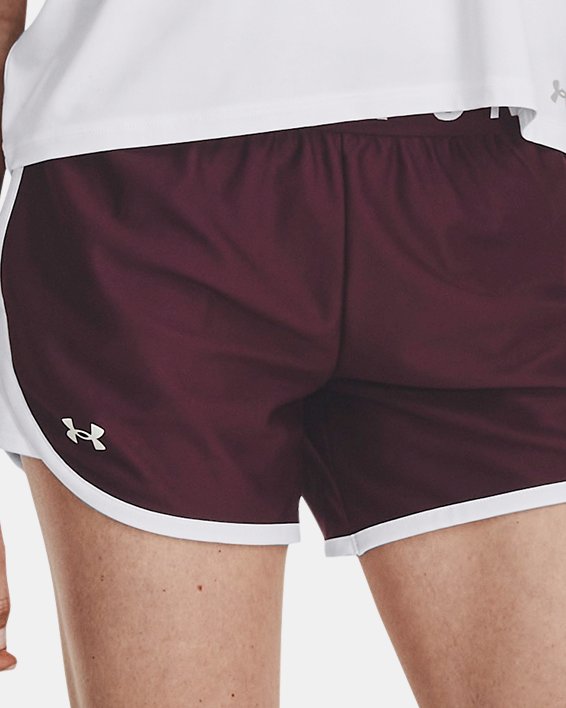 Women's UA Play Up 5" Shorts in Maroon image number 2