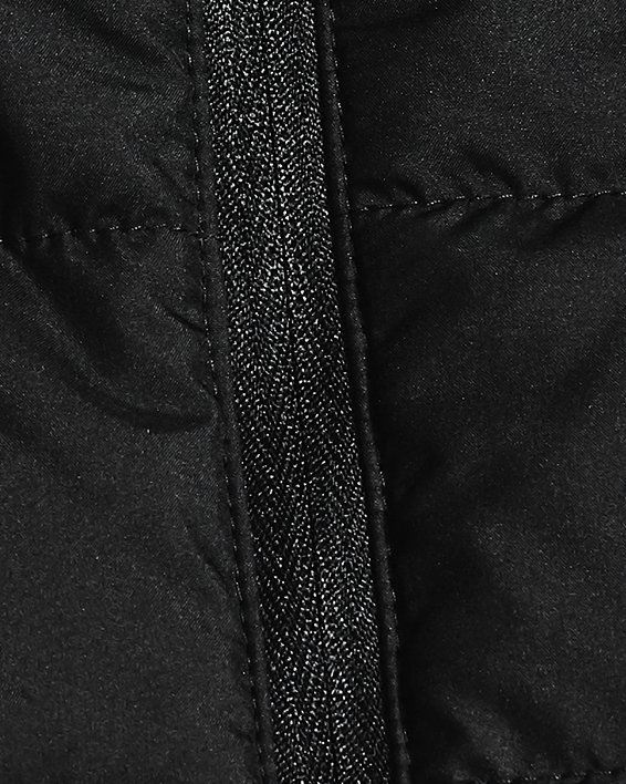 여성 UA Storm 런 인슐레이트 하이브리드 재킷 in Black image number 4