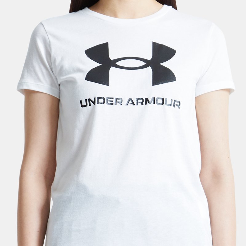 Women's  Under Armour  Sportstyle Graphic Short Sleeve White / Black S