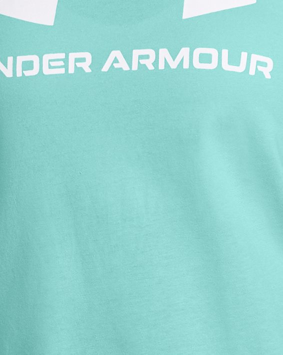 Women's UA Rival Logo Short Sleeve in Green image number 0