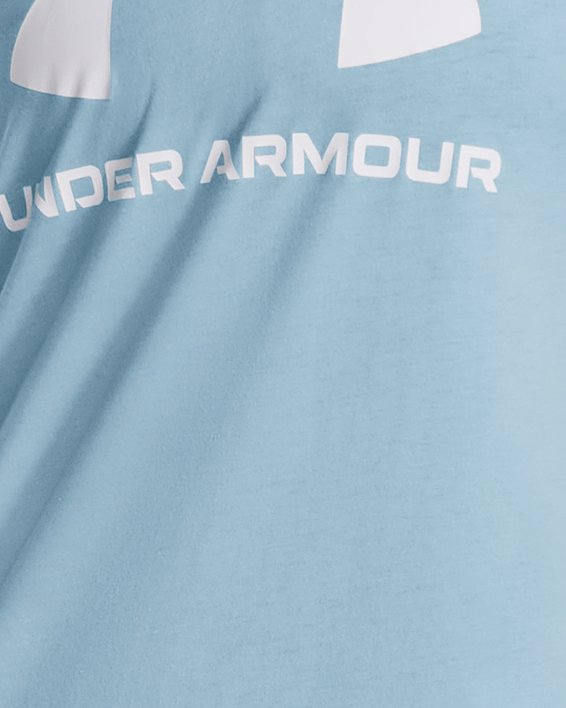 เสื้อแขนสั้น UA Sportstyle Graphic สำหรับผู้หญิง in Blue image number 0