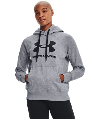 gray under armour hoodie women's