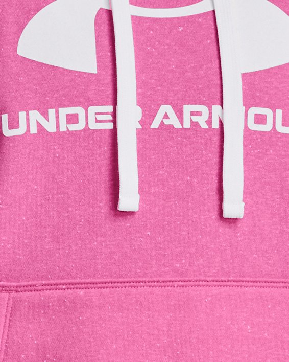 Sudadera con capucha UA Rival Fleece Logo para Mujer, Pink, pdpMainDesktop image number 0