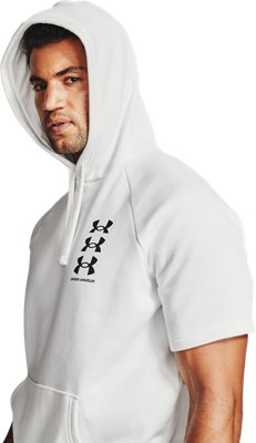 white short sleeve hoodie