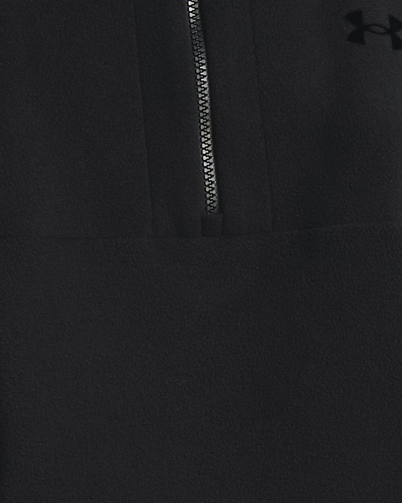 Men's UA RUSH™ Fleece ¼ Zip, Black, pdpMainDesktop image number 0
