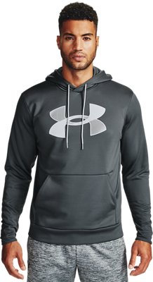 grey under armour hoodie mens