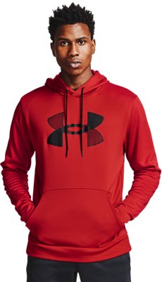 red and black under armour hoodie