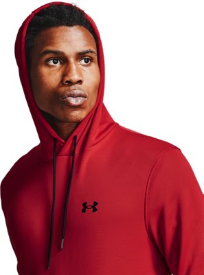 under armour red zip up hoodie