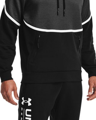 under armour men's black rival fleece hoodie