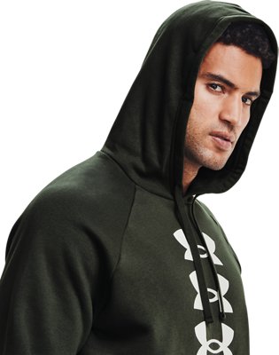 men's ua rival fleece fitted graphic hoodie