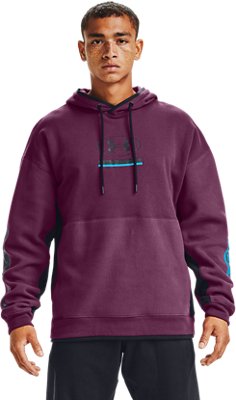 purple under armour hoodie mens