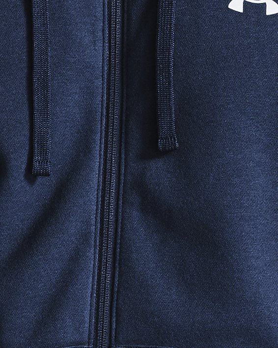 Men's UA Rival Cotton Full Zip Hoodie in Blue image number 1