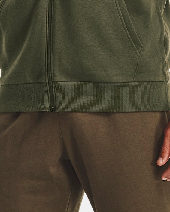 Sweat à capuche entièrement zippé UA Rival Fleece pour homme, Green, pdpMainDesktop image number 2