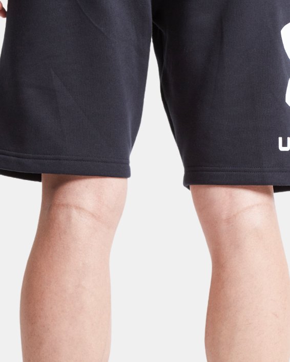 Men's UA Rival Fleece Big Logo Shorts in Black image number 1