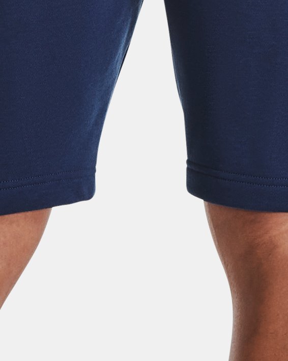 Men's UA Rival Fleece Big Logo Shorts, Blue, pdpMainDesktop image number 1