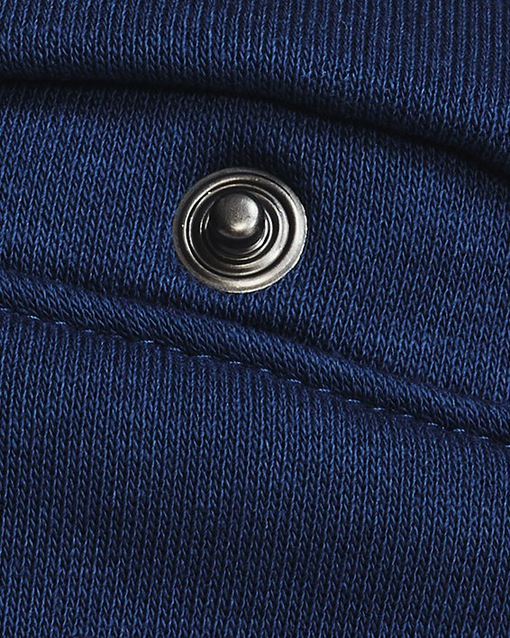 Herren UA Rival Fleece Big Logo Shorts, Blue, pdpMainDesktop image number 3