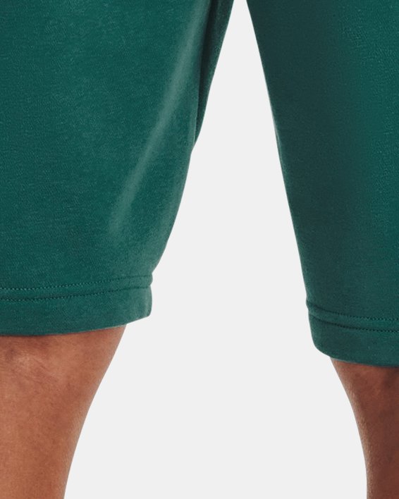Men's UA Rival Fleece Big Logo Shorts in Green image number 1