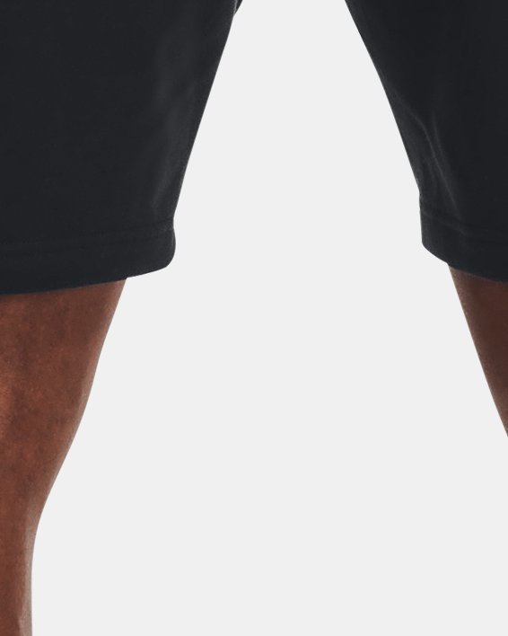 Men's UA Rival Fleece Multilogo Shorts, Black, pdpMainDesktop image number 1