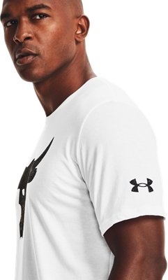 Under Armour Men's Project Rock Brahma Bull Logo Short Sleeve. 4