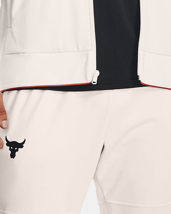Men's Project Rock Knit Track Pants, White, pdpMainDesktop image number 0