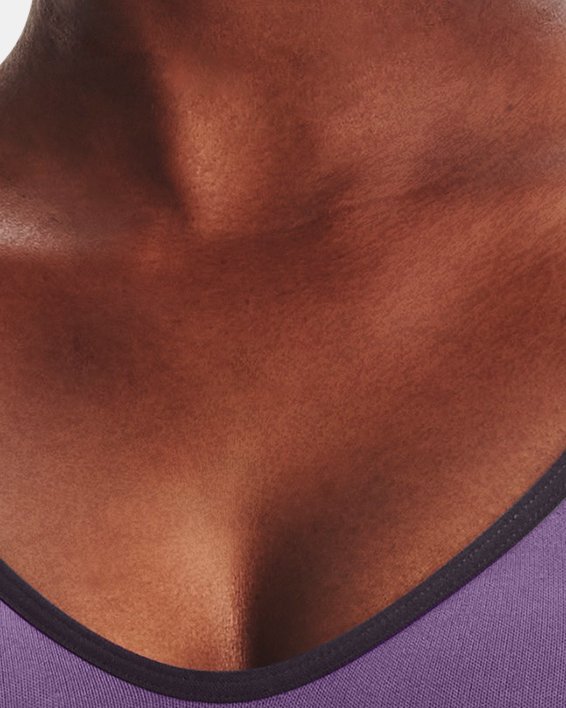 Women's UA Seamless Low Long Sports Bra in Purple image number 0