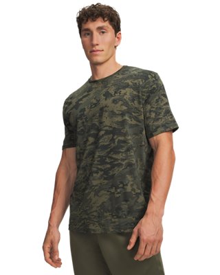 Under Armour Men's Green Abc Camo Short Sleeve Marine Od / Black S