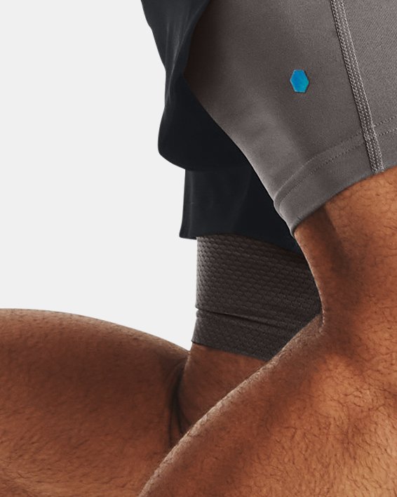 Men's UA RUSH™ HeatGear® 2.0 Long Shorts, Gray, pdpMainDesktop image number 0