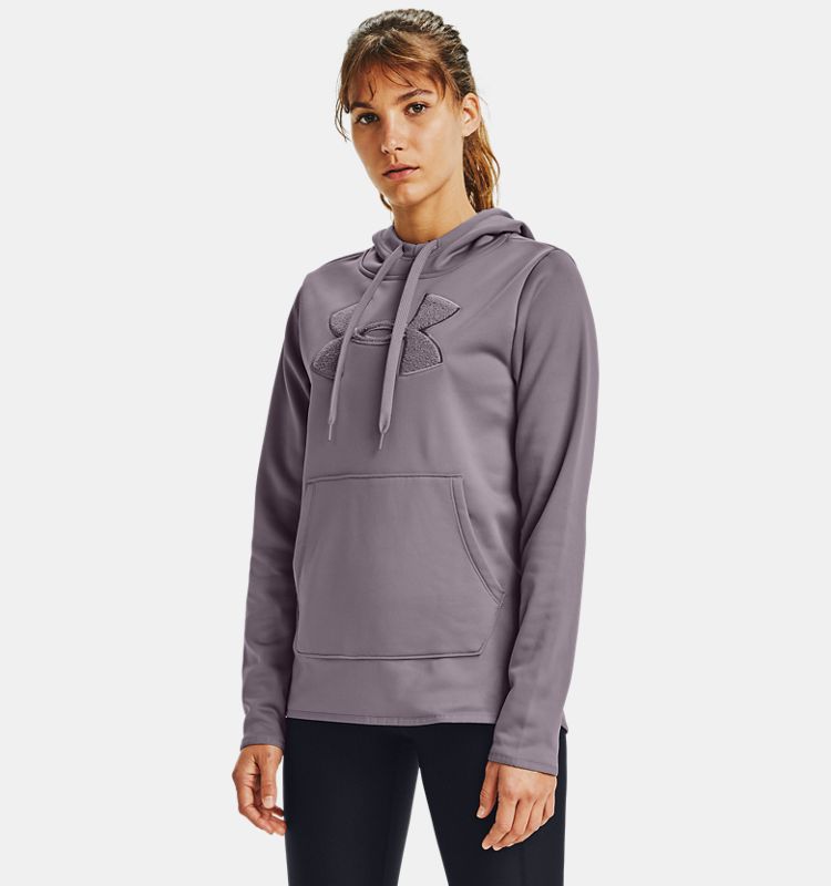 UA]女Armour Fleece連帽長袖套頭衫-優惠商品| 鉛灰紫-Under Armour 安德瑪