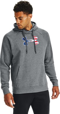 men's ua freedom flag rival hoodie