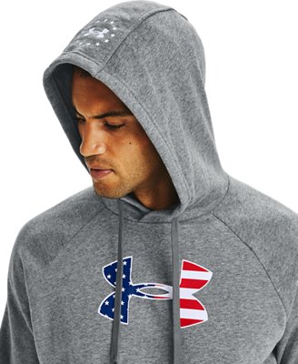 men's ua freedom flag rival hoodie