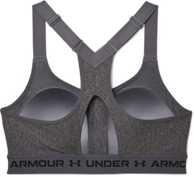 Women's Armour&reg; High Crossback Zip Heather Sports Bra image number 9