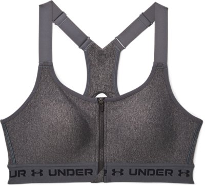 Women's Armour&reg; High Crossback Zip Heather Sports Bra image number 8