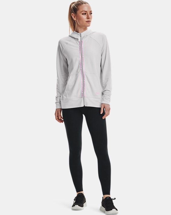 Under Armour Women's UA Rival Terry Taped Full Zip Hoodie. 3