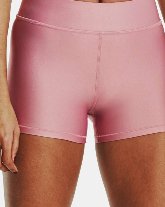 Women's HeatGear® Mid-Rise Shorty in Pink image number 2