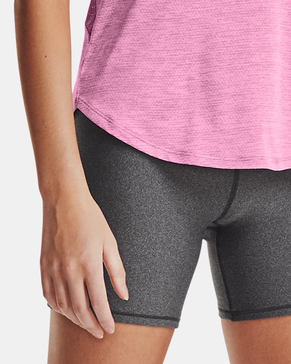 Women's HeatGear® Mid-Rise Middy Shorts in Gray image number 2