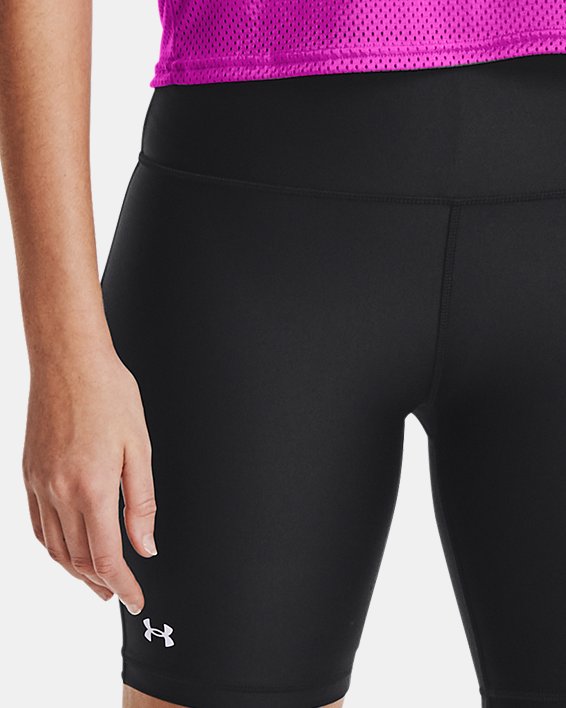 Women's HeatGear® Bike Shorts in Black image number 2