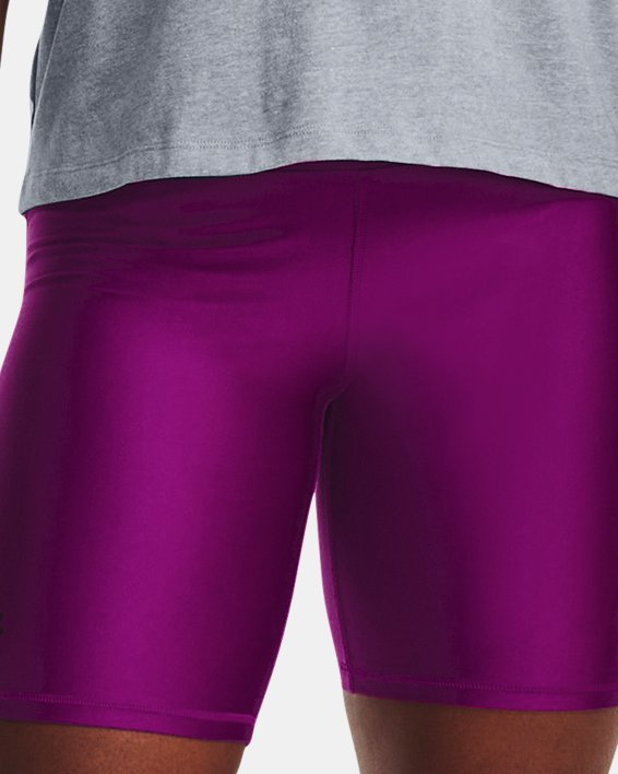 Women's HeatGear® Bike Shorts, Purple, pdpMainDesktop image number 2