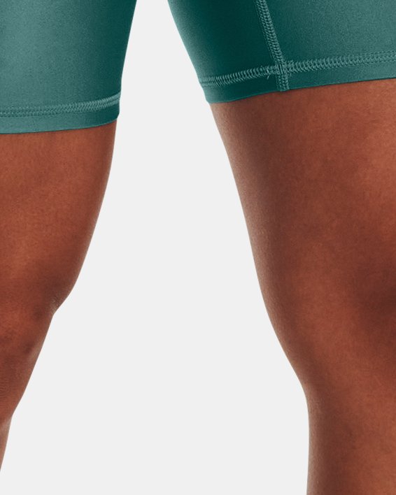 Women's HeatGear® Bike Shorts in Green image number 0
