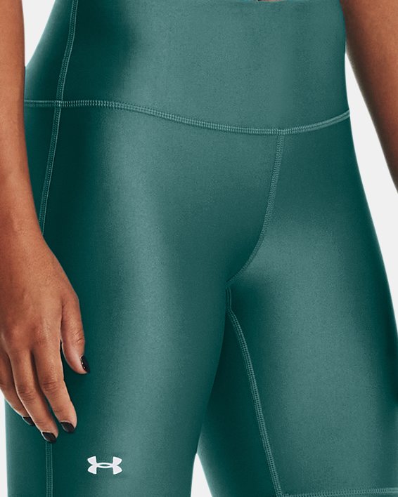 Women's HeatGear® Bike Shorts in Green image number 2