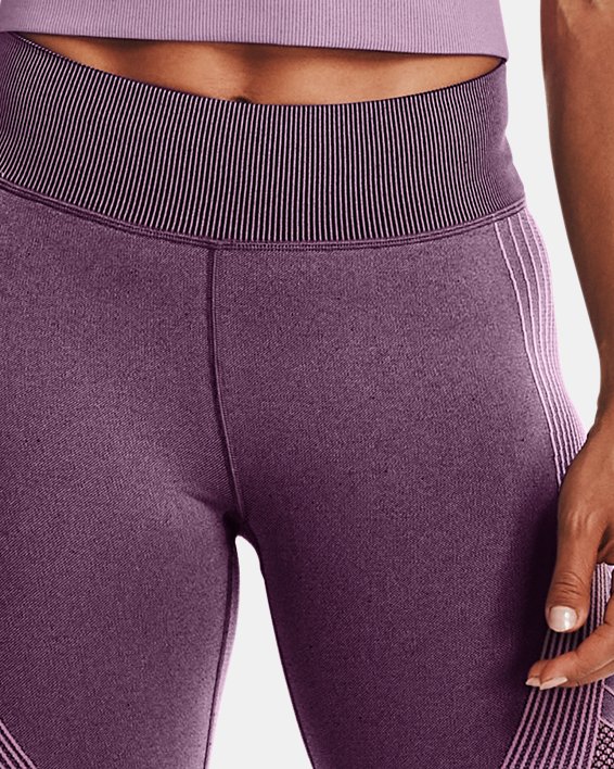 Damen UA RUSH™ Seamless Leggings, knöchellang, Purple, pdpMainDesktop image number 2