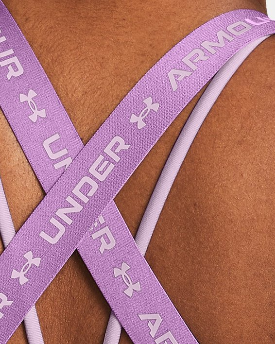 Sujetador Deportivo UA Crossback Low para Mujer, Purple, pdpMainDesktop image number 5
