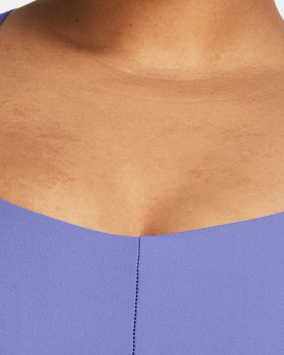 Brassière de sport à dos croisé et maintien léger UA pour femme, Purple, pdpMainDesktop image number 3
