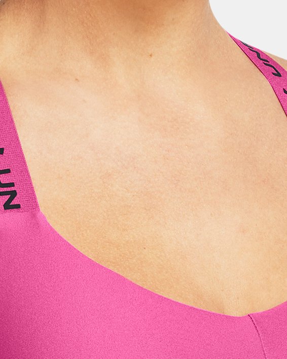Brassière de sport à dos croisé et maintien léger UA pour femme, Pink, pdpMainDesktop image number 0