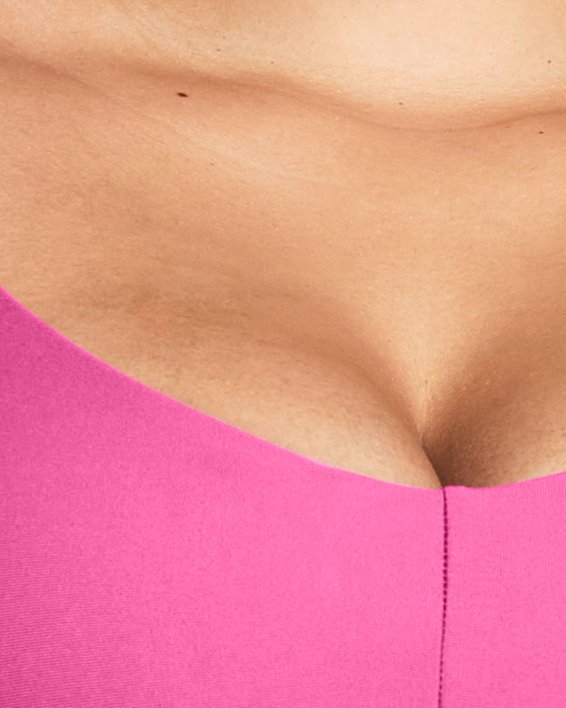 Brassière de sport à dos croisé et maintien léger UA pour femme, Pink, pdpMainDesktop image number 4