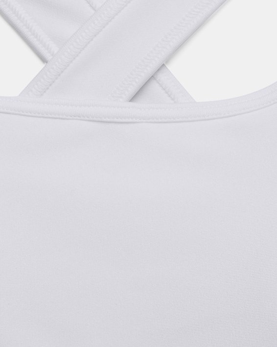 Women's Armour® Mid Crossback Sports Bra in White image number 8